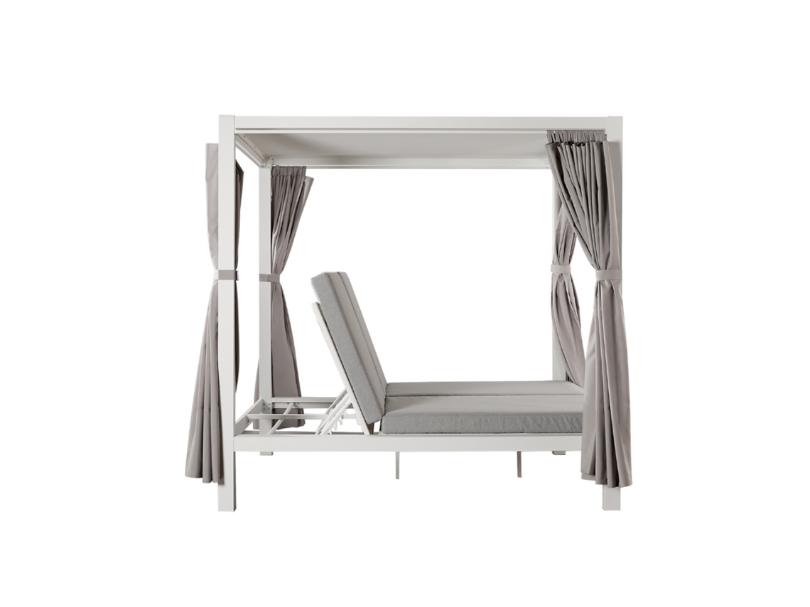 Cama de jardín de 2 plazas blanco CORDOUE CONCEPT U