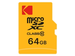 Adaptador de tarjeta Micro SDXC Kodak de 64 GB: almacenamiento confiable y de alta velocidad, ideal para teléfonos inteligentes, cámaras, drones y tabletas.