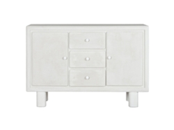 Buffet Mdf Abeto Rugoso Blanco 120x38x80cm