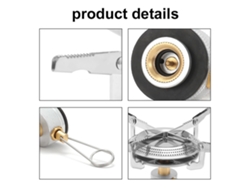 Hornillo De Gas Plegable Portátil Para Camping Y Picnics Con Potencia Ajustable - Accesorio Para Cocinar Al Aire Libre