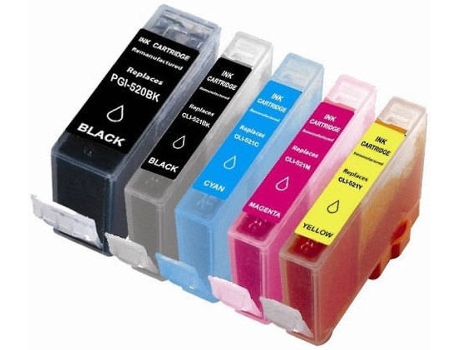 Pack 5 Cartuchos para Canon 520XL / 521XL