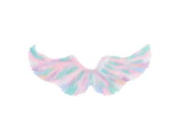 Alas de hada coloridas con plumas para disfraces de princesas y ángeles, Halloween, cosplay y fiestas.