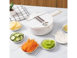 Cortador de verduras multifuncional de cocina nueve en uno, rallador de patatas y rábanos con 12 piezas, utensilios para ensaladas