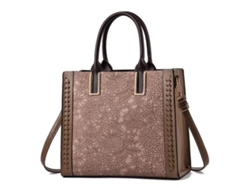 Bolso De Hombro Para Mujer De Piel Sintética Texturizada, Gran Capacidad, Regalo De San Valentín O Aniversario, Color Caqui.