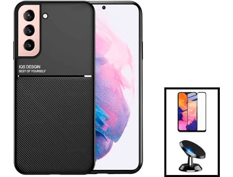 Kit Carcasa Trasera Magnética Anti Choque + Protector de Pantalla Samsung Galaxy S22 5G+ Plus GIFT4ME Negro
