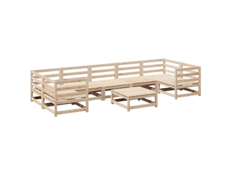 Conjunto 8 de sofás de jardín VIDAXL madera maciza de pino