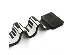 Piano electrónico plegable Eifson de 37 teclas, recargable, con función de grabación y 8 timbres (negro)