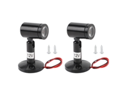 2 Mini Focos Led Para Interiores, 12 V Cc, Giratorios, Ideales Vitrinas De Joyería, Armarios, Mesita