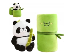 Oso De Peluche Panda, Oso Panda De 25 Cm Con Bambú, Lindo Juguete De Peluche, Regalo Para Niños Y Niñas Wuu