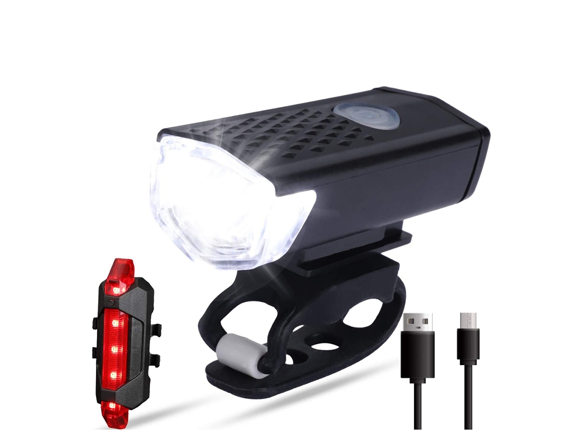 Kit De Luces Led Para Bicicleta, Luces Delanteras Y Traseras, Recargables Por Usb, Resistentes Al Agua.