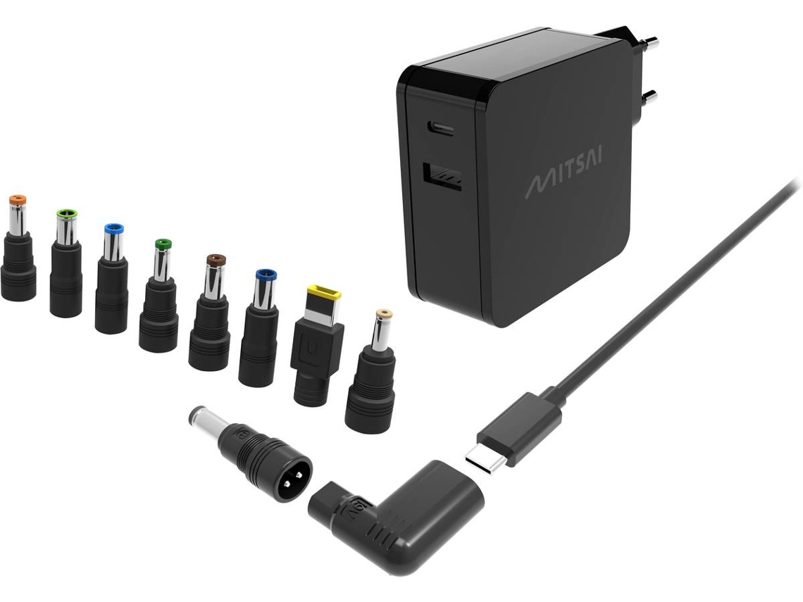 Cargador MITSAI MPA4219 (Outlet Grado A - PC - Universal - 2 USB - 8 puntas - 45W)