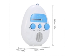 Radio de baño mini impermeable GOKOCO con batería y radio FM/AM