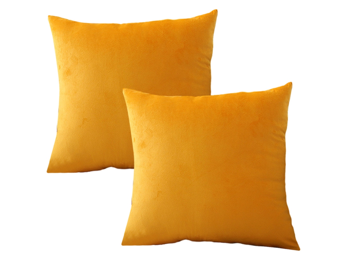 Juego De 2 Fundas De Almohada Lisas Con Cremallera, Decoración Del Hogar
