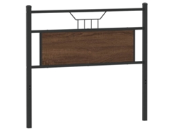 Cabecero de repuesto MAISON EXCLUSIVE en madera y acero, color marrón roble, 100 cm