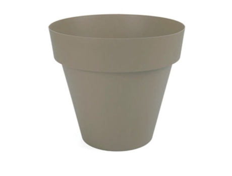PLASTIKEN TES - Maceta Redonda Clásica Diámetro 38 cm Capacidad 23L Taupe