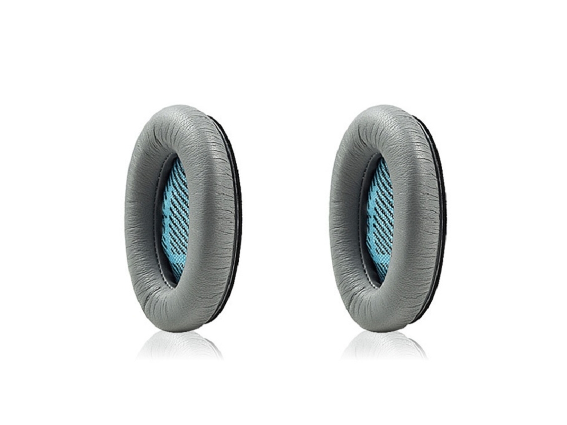 Almohadillas de espuma suave para auriculares Bose QC15, color gris piel de oveja.