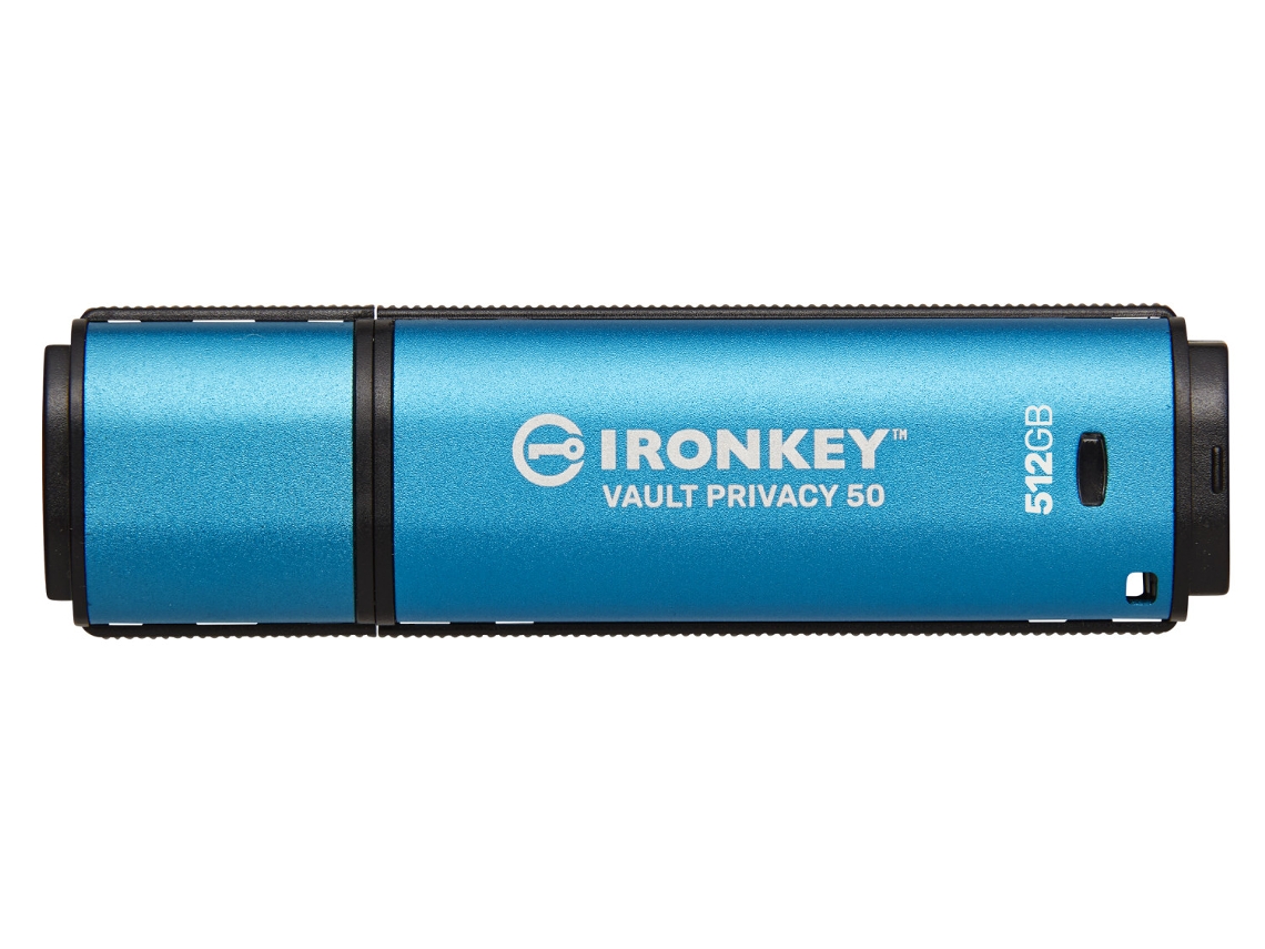 KINGSTON TECHNOLOGY Ironkey Vault Privacy 50 Unidad Flash Usb 512 Gb Usb Tipo a 3.2 Gen 1 3.1 Gen 1 Negro Azul