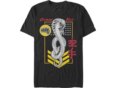 Camiseta ROCKINSTONE de Karate Kid con parche Cobra Kai (XXXL)