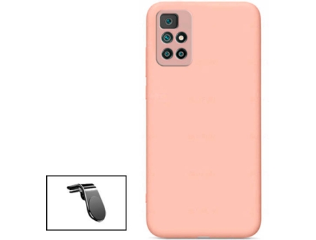 Kit Funda y Soporte Magnético Xiaomi Poco M4 Pro 5G PHONECARE L Safe (Rosa)