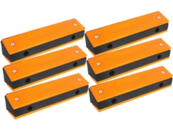 Paquete De 6 Marcadores De Seguridad Reflectantes Amarillos Rectangulares De Doble Cara