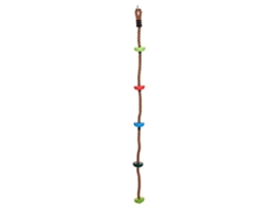 Cuerda de escalada de juguete de 2 metros de largo con reposapiés, ideal para exteriores. Merkloos