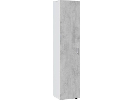 Armario HABITDESIGN Multiuso (Blanco - Cemento - Melamina - 41 x 182 x 37 cm)