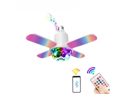 Bola de discoteca con control remoto por aplicación, base E27, ideal para fiestas en interiores, Halloween