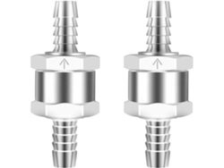 Válvula antirretorno de aluminio de 8 mm para sistemas de combustible (2 unidades)