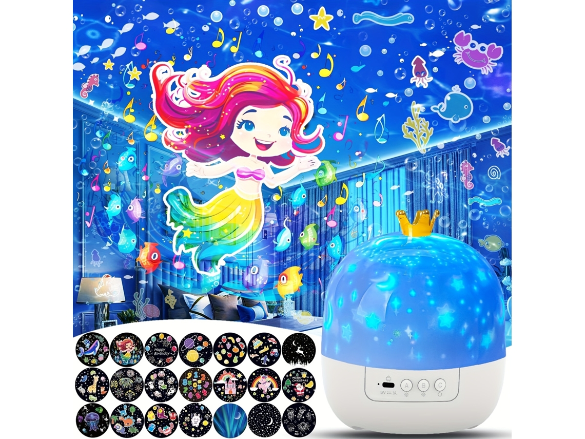 Proyector de luz 21 juegos de películas recargable por Bluetooth. Cuich