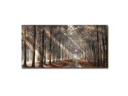 Arte de pared Arte de pared Pintura de naturaleza Paisaje abstracto moderno con tema de sol brumoso Impresión giclée Resistente a los rayos UV