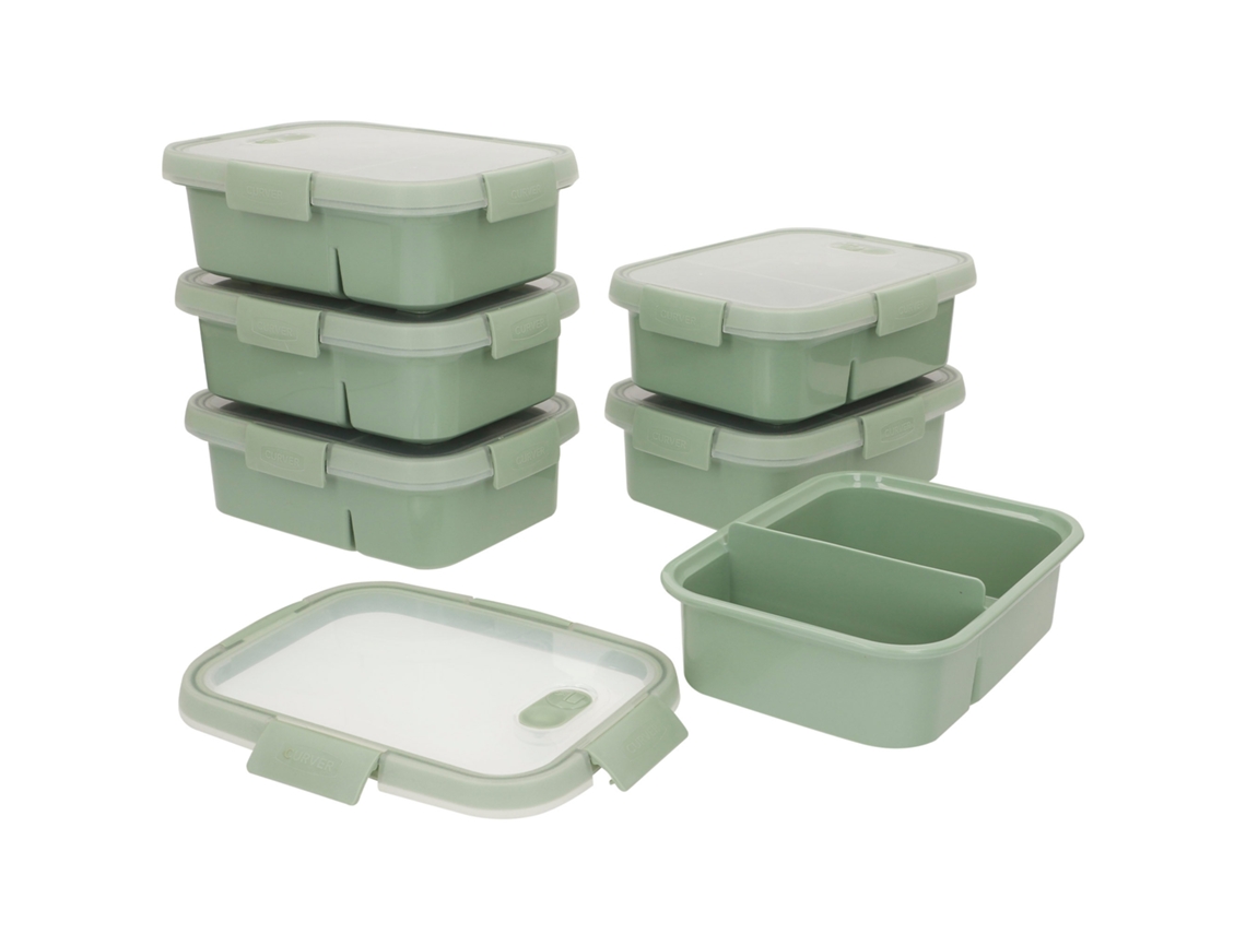 Curver Pack 6 Recipientes Herméticos 20x15x7 Cm (0,6+0,3l)