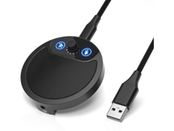 Micrófono Conferência Usb Omnidirecional Botão Yizhood Negro