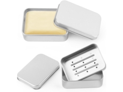 1 Jabonera Con Tapa De Aluminio - Tapa Y Rejilla De Drenaje - Impermeable - Para Champú Sólido - Para El Hogar/viajes