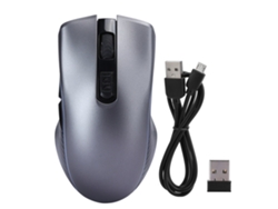 Rato Sem Fio Bluetooth Recarregável Dualmode Mudo 2.4g+5.0 6 Botões 2400dpi Para Jogo Escritório