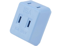 Adaptador De Corriente Ca 125v 15a Ee. Uu. - Enchufe De 1 A 3 Clavijas Azul