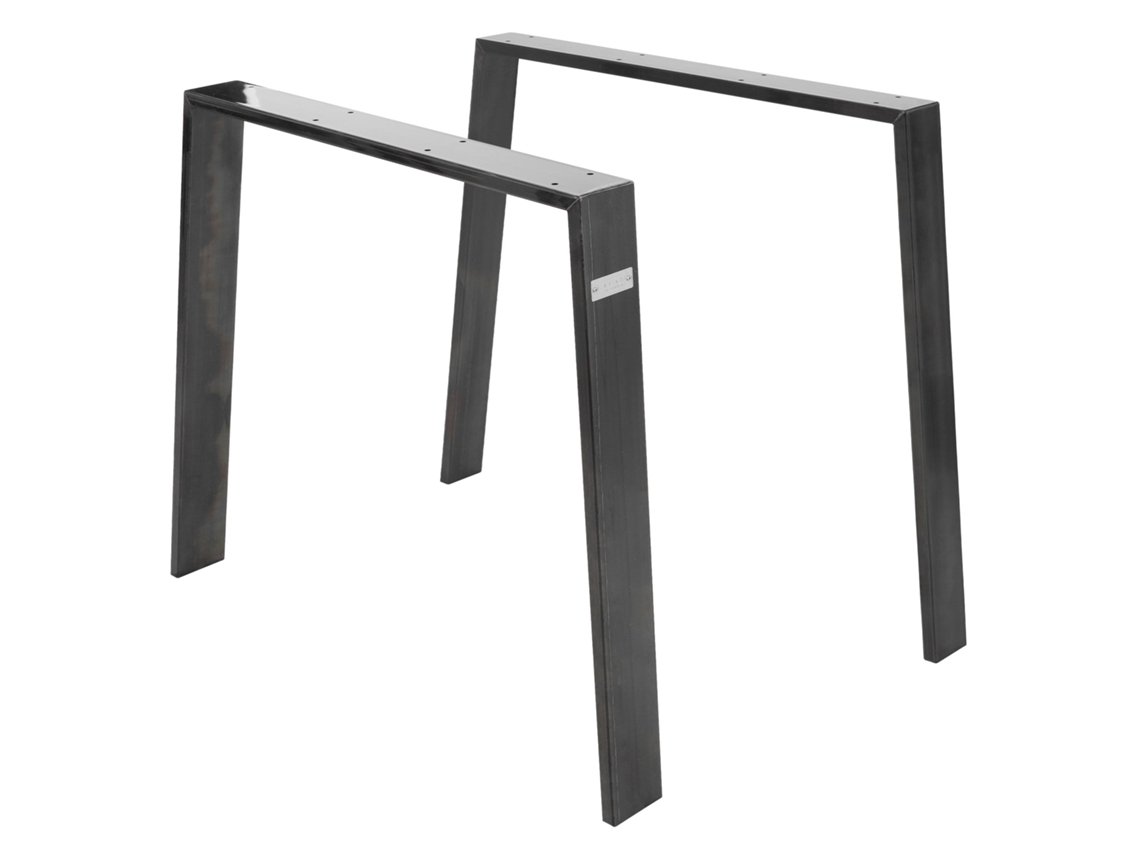 Set de 2 Patas de mesa industrial loft ML-Design 90x72 cm acero gris oscuro diseño en forma de U