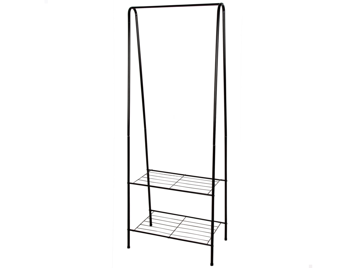 Perchero fijo de metal Max Home de 60x35x151 cm con dos estantes de alambre