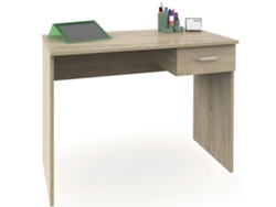 Mesa Escritorio Ordenador 75x90x50cm, 1 Cajón Almacenamiento, Oficina, Habitación Juvenil, Desk Briebe Prakt Madera