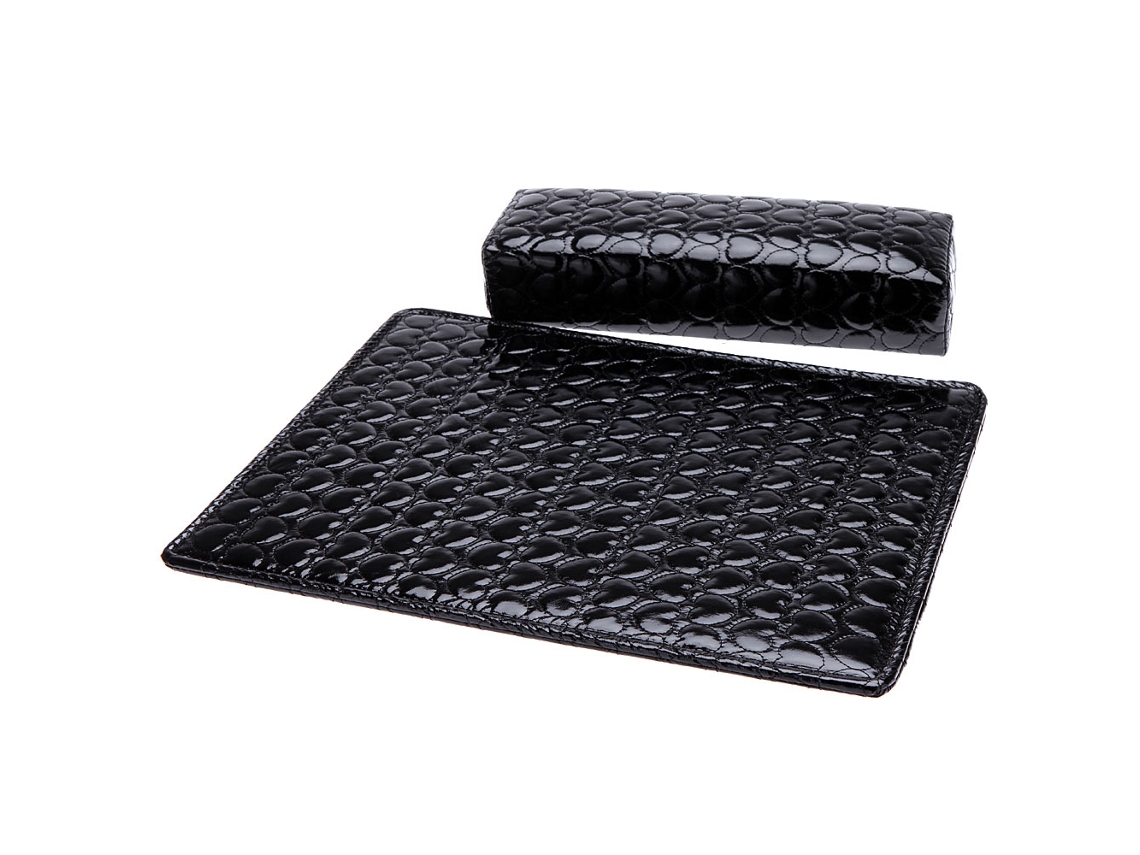 Juego De Manicura Rectangular Para Salón Cojín Resto Brazo Cuero Accesorios Nail Art