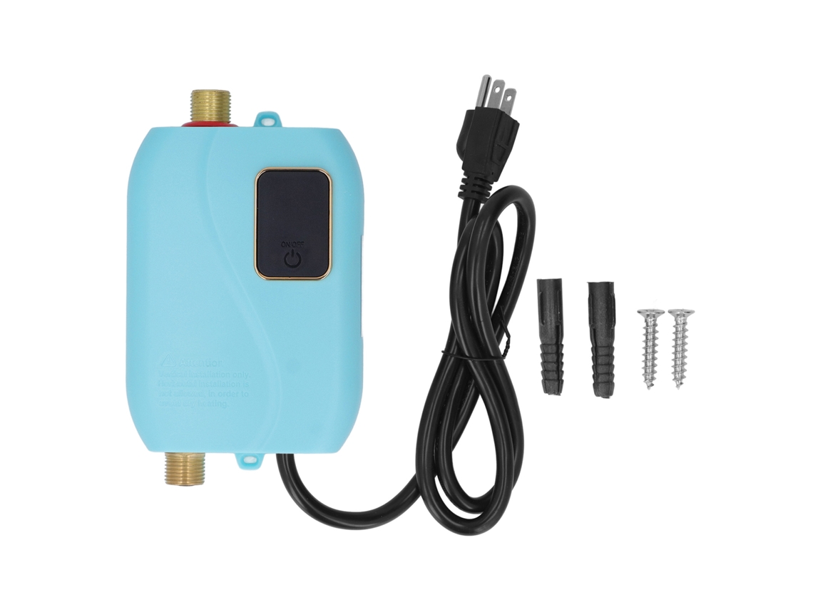 Calentador De Agua Eléctrico Instantáneo Mini De 3000 W Para Ducha, Baño Y Hogar, 20-50 °c, Acero Inoxidable.