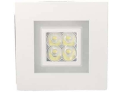 Lámpara de Techo Empotrado CRISTALRECORD Focus (Blanco y Gris - LED - 4+2 W - Aluminio)