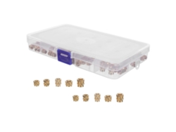 Kit con 300 insertos de latón dentados para tuercas de plástico, termosellables, tamaños M2 a M6 y SFUSHOS