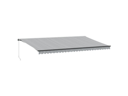Maison Exclusive - Toldo Retráctil Manual Gris Antracita Y Blanco 600x350 Cm
