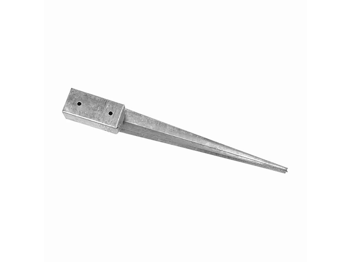 Piqueta De Acero Galvanizado Gris - Cuadradas 7 X 7 / 60 / 65 Cm.