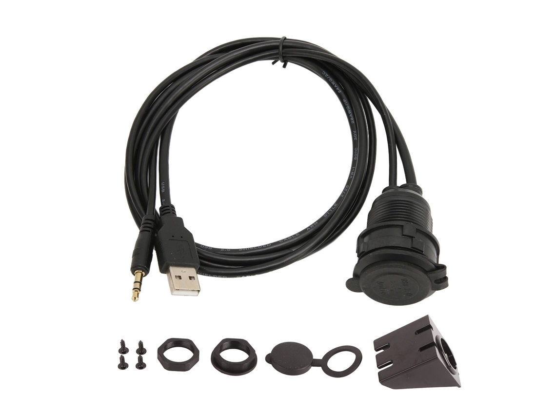 Cable De Extensión Usb 2.0 De 3,5 Mm Con Conector Macho-hembra Integrado Para Coche, Motocicleta Y Bicicleta.