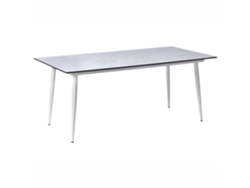 Mesa de comedor de jardín Beliani Tolentino en termolaminado de alta presión gris 90x180x75 (hpl)