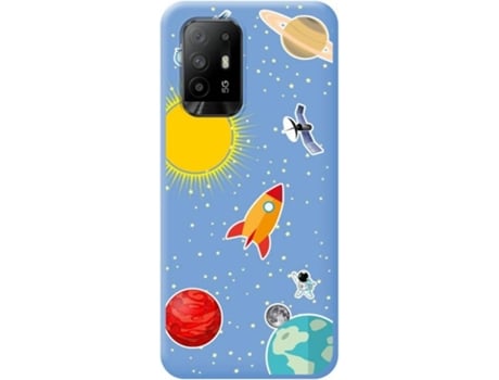 Carcasa para Oppo A94 5G TUMUNDOSMARTPHONE Silicona Líquida Dibujos Azul