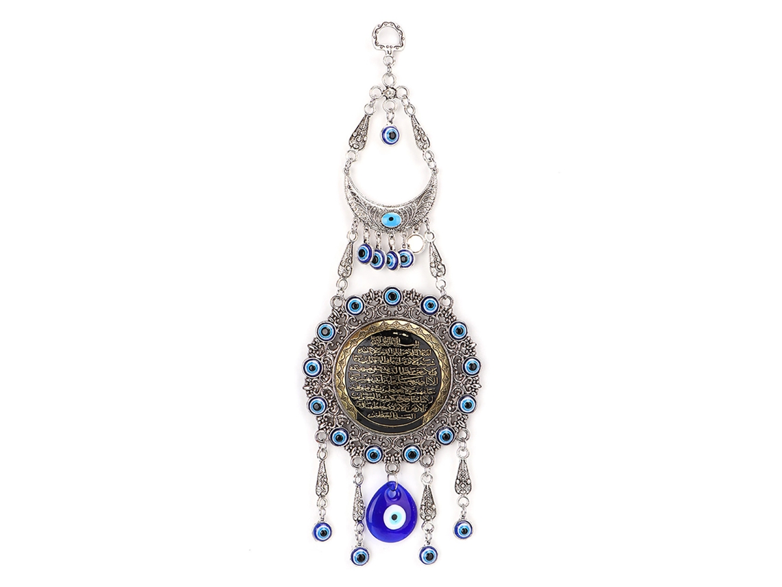 Colgante De Pared Islámico Azul Con El Ojo Turco, Amuleto Musulmán, Decoración Para El Hogar Y El Coche.
