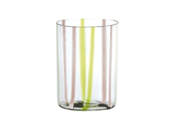Vaso Tirache ZAFFERANO de vidrio borosilicato bicolor Verde-amtista caja 6 piezas