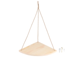 Estante de pared en forma de abanico para exhibición y almacenamiento, de madera con cuerda de yute para decoración del hogar (estante en abanico/color)